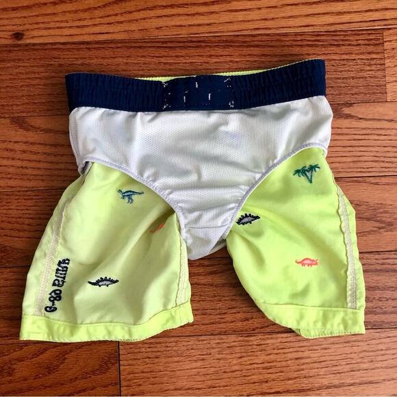 Baby Gap Embroidered Dinosaurs Appliqués  Yellow Swimming Trunks Boy’s Size 5 - Picture 6 of 10